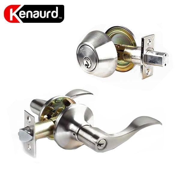 Kenaurd Kenaurd:Combo w/ Lever + Dbl. Deadbolt - Silver - SC1 KCL04-SN-SC1 - main